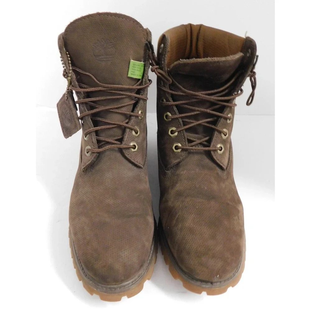 Timberland 42560 Brown Textured Nubuck Waterproof 6 inch Boot 8M